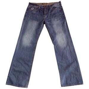 Buckle Big Star Pioneer Boot Jeans Mens 36L Blue Denim Regular Fit Straight Leg